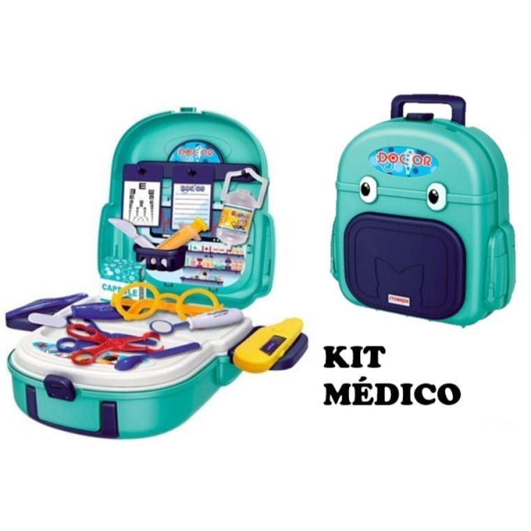 Kit Mini Cozinha/Médico/fastfood Infantil Brinquedo Maleta Menina Menino comidinha educativo