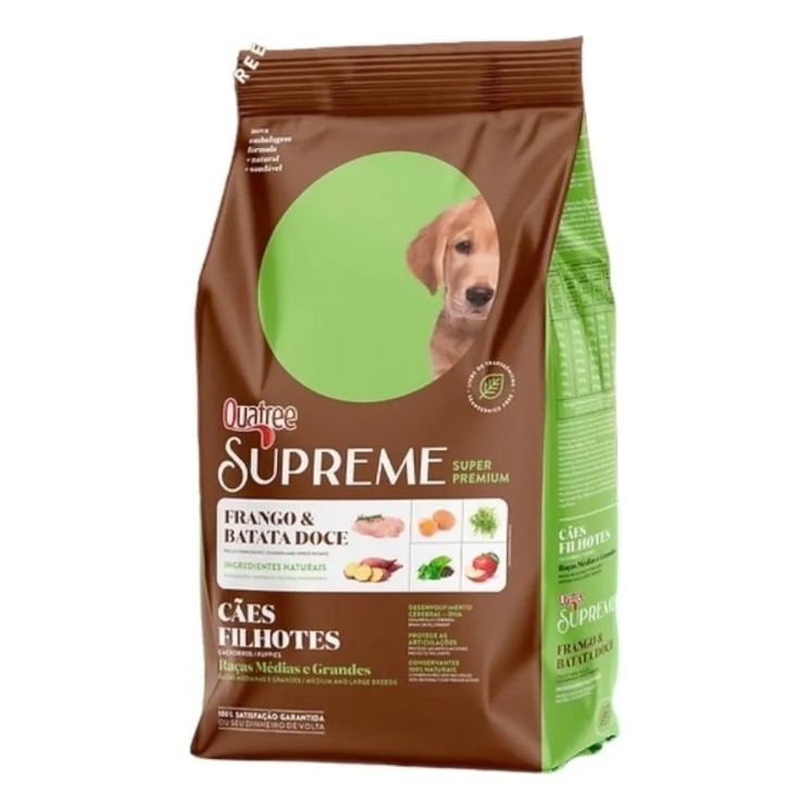 Ração Quatree Supreme Cães Filhotes Raça Média E Grande 10kg