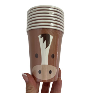 Copo de Papel Festa Fazendinha Cavalinho 250 ml 8 a 32 Unidades Ponto das Festas – Inspire Sua Festa Loja