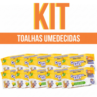Caixa Pacotes Toalhas Umedecidas Chameguinho Baby Com 100 Folhas Cada em Oferta na Shopee