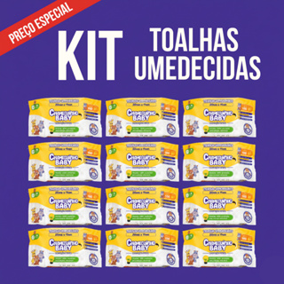 Kit Caixa Toalhas Umedecida Lenços Pacotes Chameguinho em Oferta na Shopee