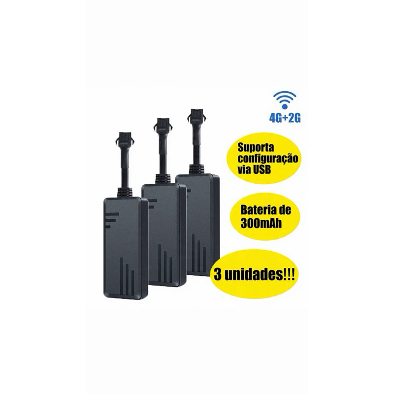 Rastreador GPS J16 4G +2G  Veicular Carro Moto Caminhão Com Bateria Interna e Corte de Combustível