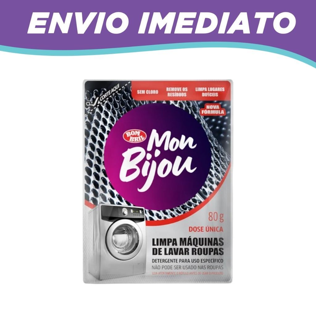 Detergente Pó Limpa Máquina Lava Roupa  Mon Bijou 80g