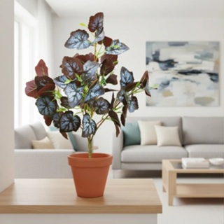 Buquê Folhagem Begônia Artificial 5 Galhos 48cm Decoração Casamento Festa em Oferta na Shopee