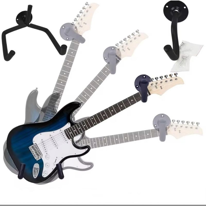 Suporte De Parede Horizontal Para Guitarra E Baixo