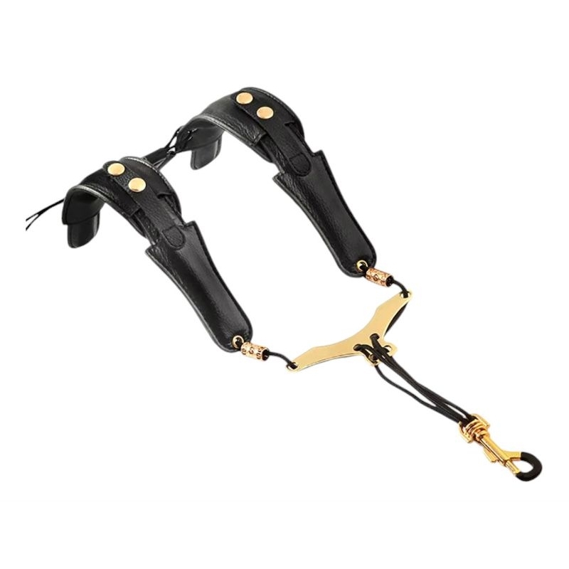 Correia Para Sax Saxofone Ajustável De Couro Top Qualidade
