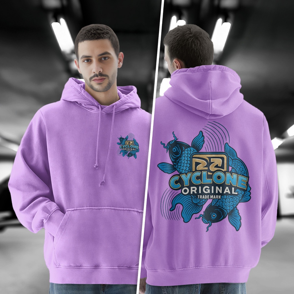 Blusa De Frio Moletom Koi wave cyclone Masculina
