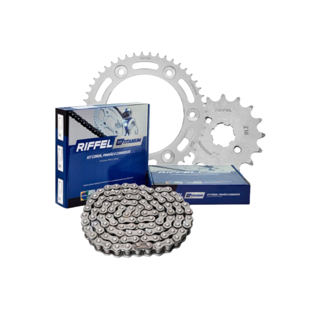 Kit Relacao Transmissao Tracao Honda NXR Bros 160 XRE 190 2015 à 2025 Original Riffel em Oferta na Shopee