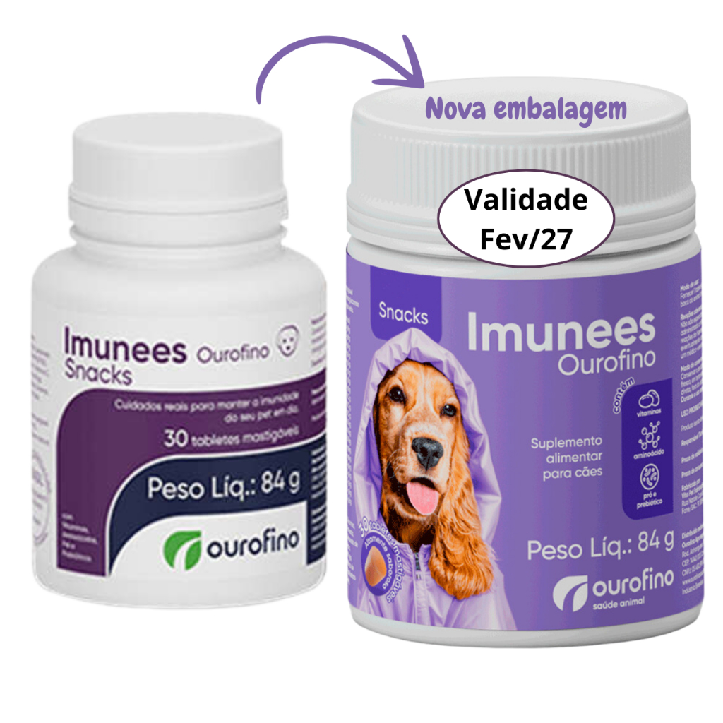 Imunees Snacks 30 Tabletes Ourofino Cães em Oferta na Shopee
