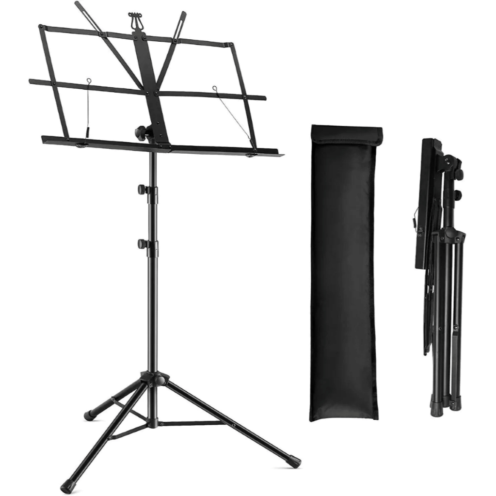 Estante de Partitura Dobrável com Dobrável e Portátil Tripé Preto em Oferta na Shopee