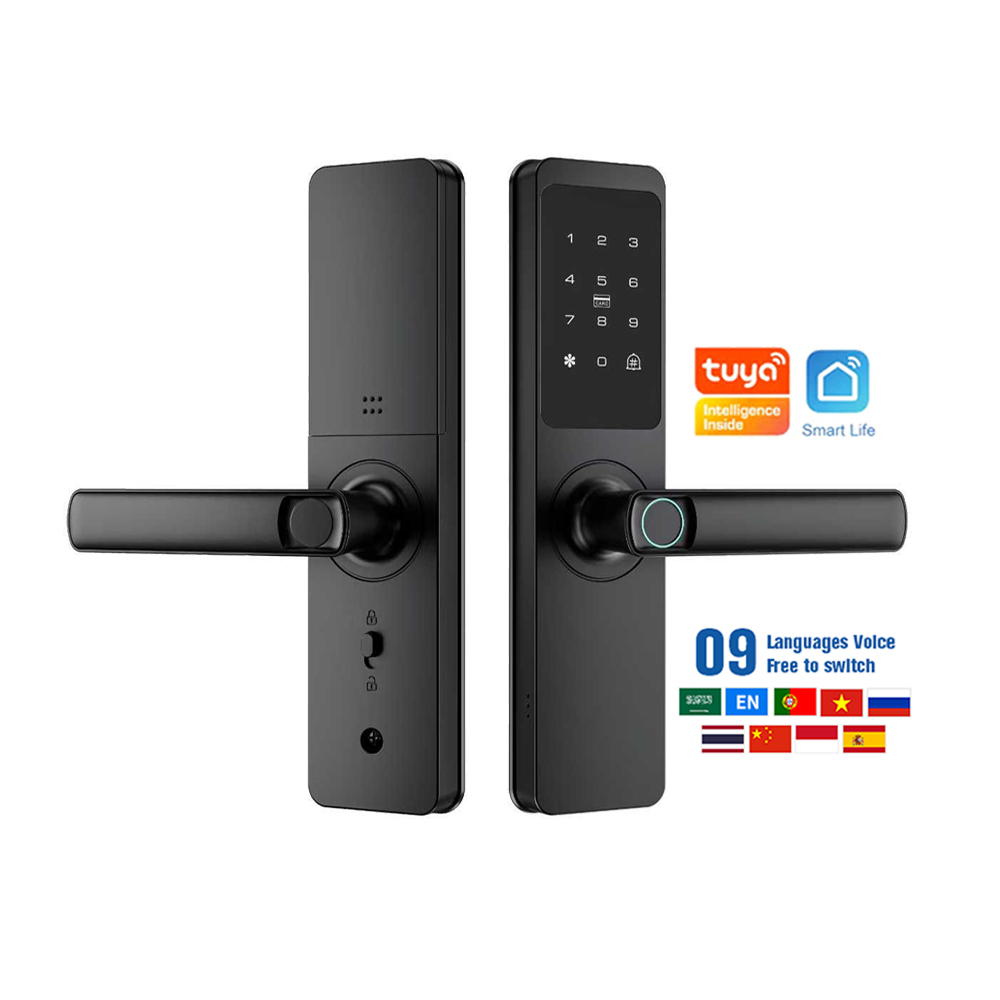 Fechadura Digital Intelligent Lock Senha Cartão Biometria Aplicativo Chave