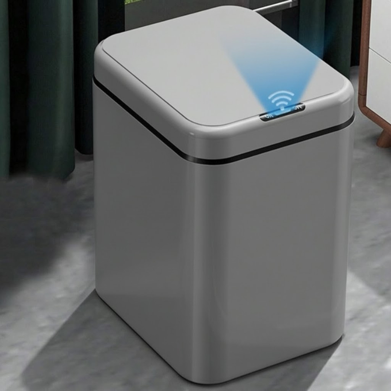 Lixeira 20L Sensor Automática Inteligente Usa para Sala / Banheiro/ Cozinha Cor Cinza