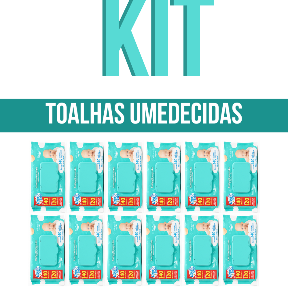 Toalhas Umedecidas Sem Álcool Pacotes 100 Folhas Bebê Neném UPA