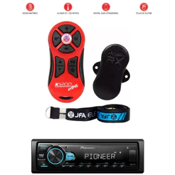 Radio Pioneer Bt Usb Controle Remoto Longa Distancia Redline Som Automotivo Central Mulitimidia 1DIN