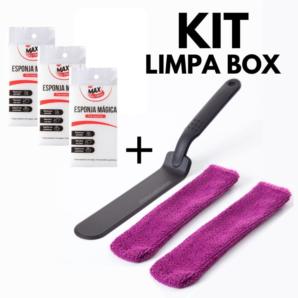 KIT Limpeza de Vãos Box + Esponjas Mágicas Melamina Limpador De Transpasse Frestas e Fendas Ákora em Oferta na Shopee