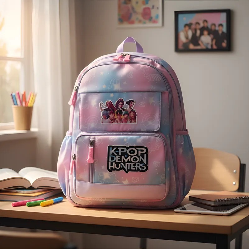 Mochila Escolar Huntrix Guerreiras Do K-pop Volta As Aulas em Oferta na Shopee
