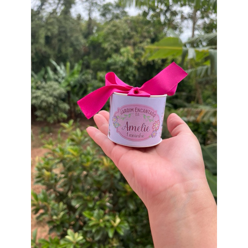 Kit tubolatas 5x6 personalizadas jardim encantado • Lembrancinha maternidade | batizado | aniversário | chá de bebê