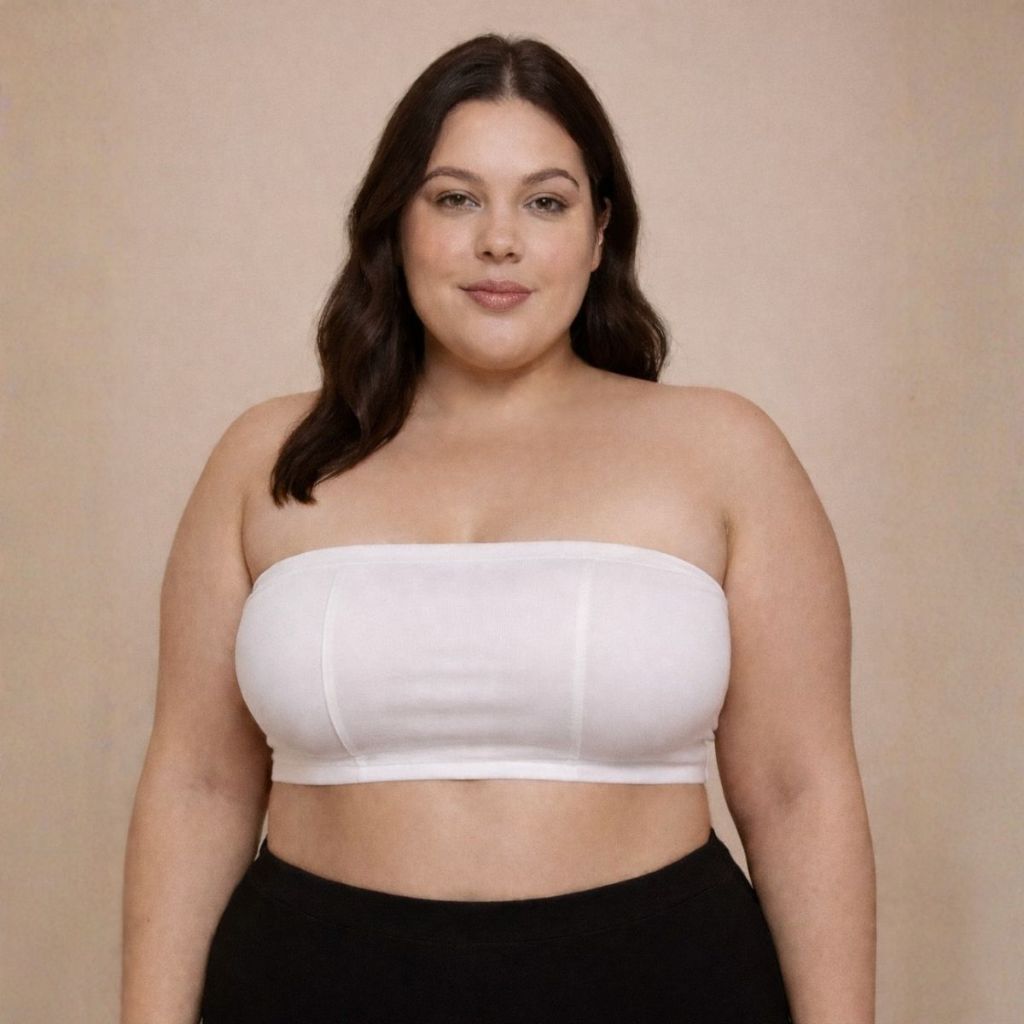 Top faixa basico plus size com bojo 42 ao 52 tomara que caia malha suplex casual sem alças dia a dia