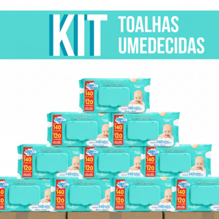 Kit Lenços Toalhas umedecidas Upa Bebe Caixa Pacotes 140 Und Cada em Oferta na Shopee