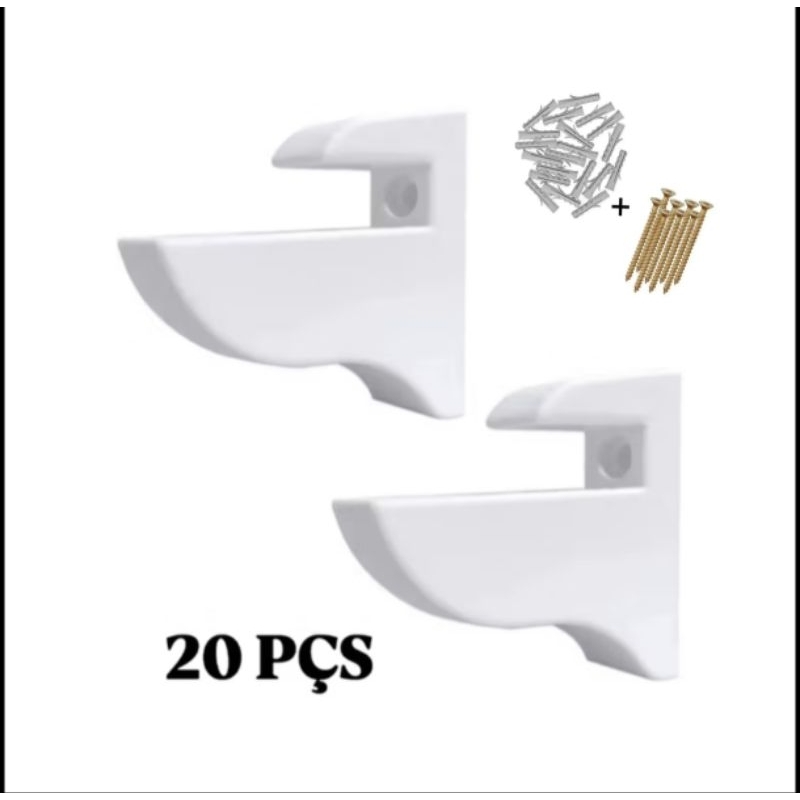 Suporte Bico de Tucano 20 peças BRANCO em Oferta na Shopee