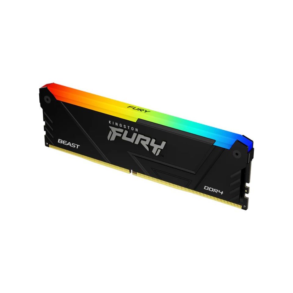Memória 16GB DDR4 3200MHz/1.35V (PC4-25600) KINGSTON Fury Beast RGB [KF432C16BB12A/16]