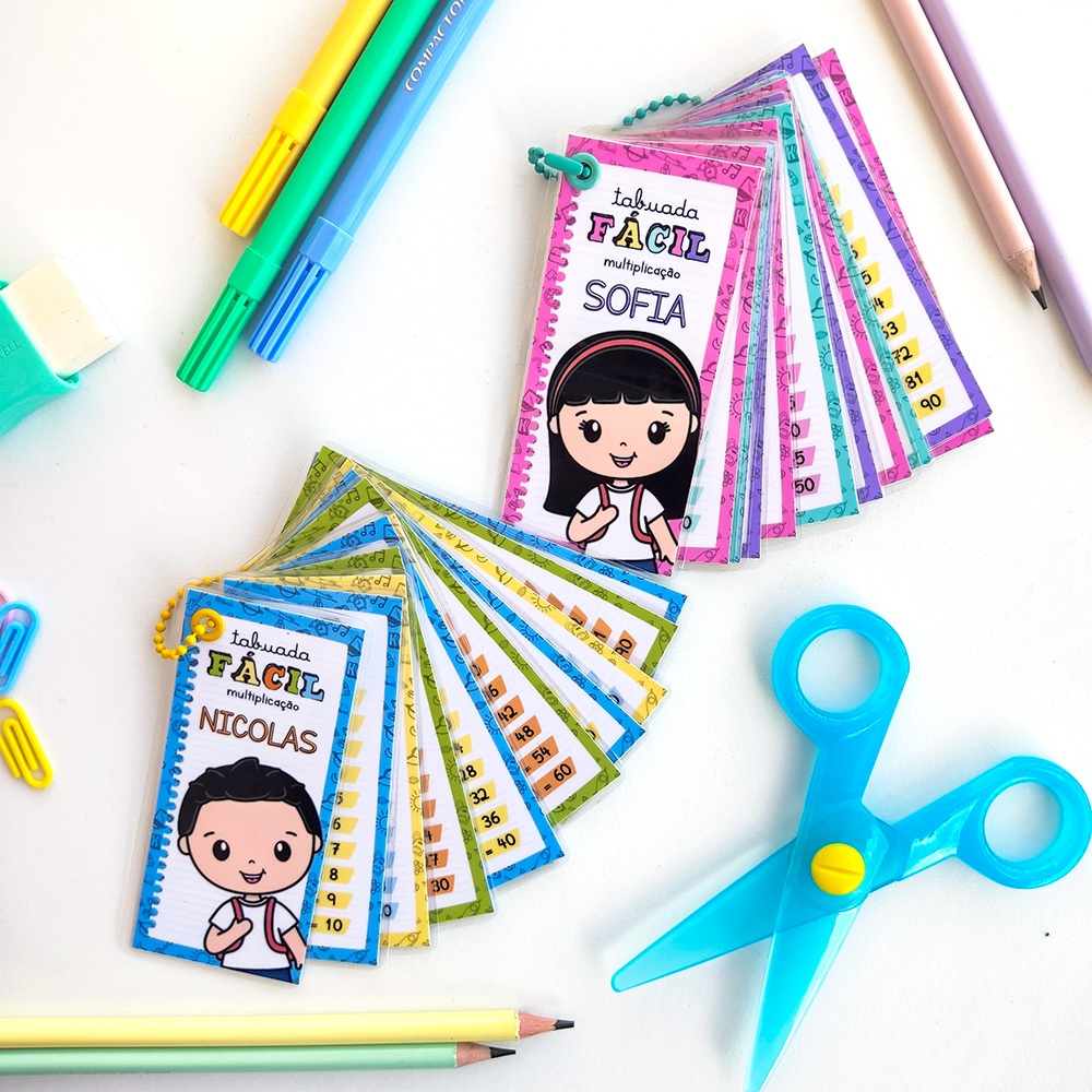 CHAVEIRO TABUADA PERSONALIZADO - 4 OPERAÇÕES em Oferta na Shopee