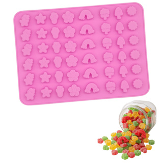 Molde de Siliocone Mini Arco-íris Estrela Flores Bala Fini Goma Doce Chocolate Gelatina 48 Cavidades em Oferta na Shopee
