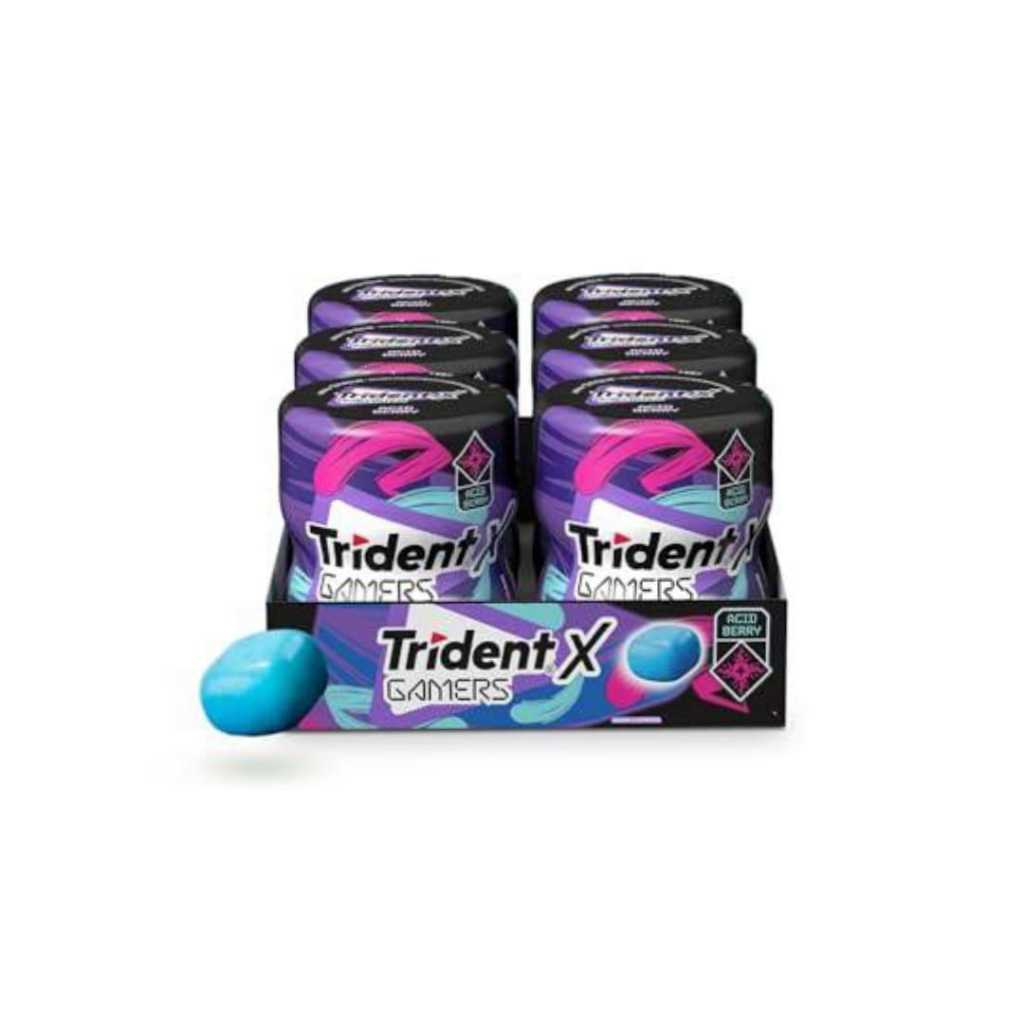 Chiclete Trident Acid Berry Garrafa 48g Com 6 Unidades