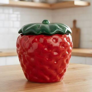 Pote De Cerâmica Esmaltada Morango Pequeno Com Tampa Antiaderente em Oferta na Shopee