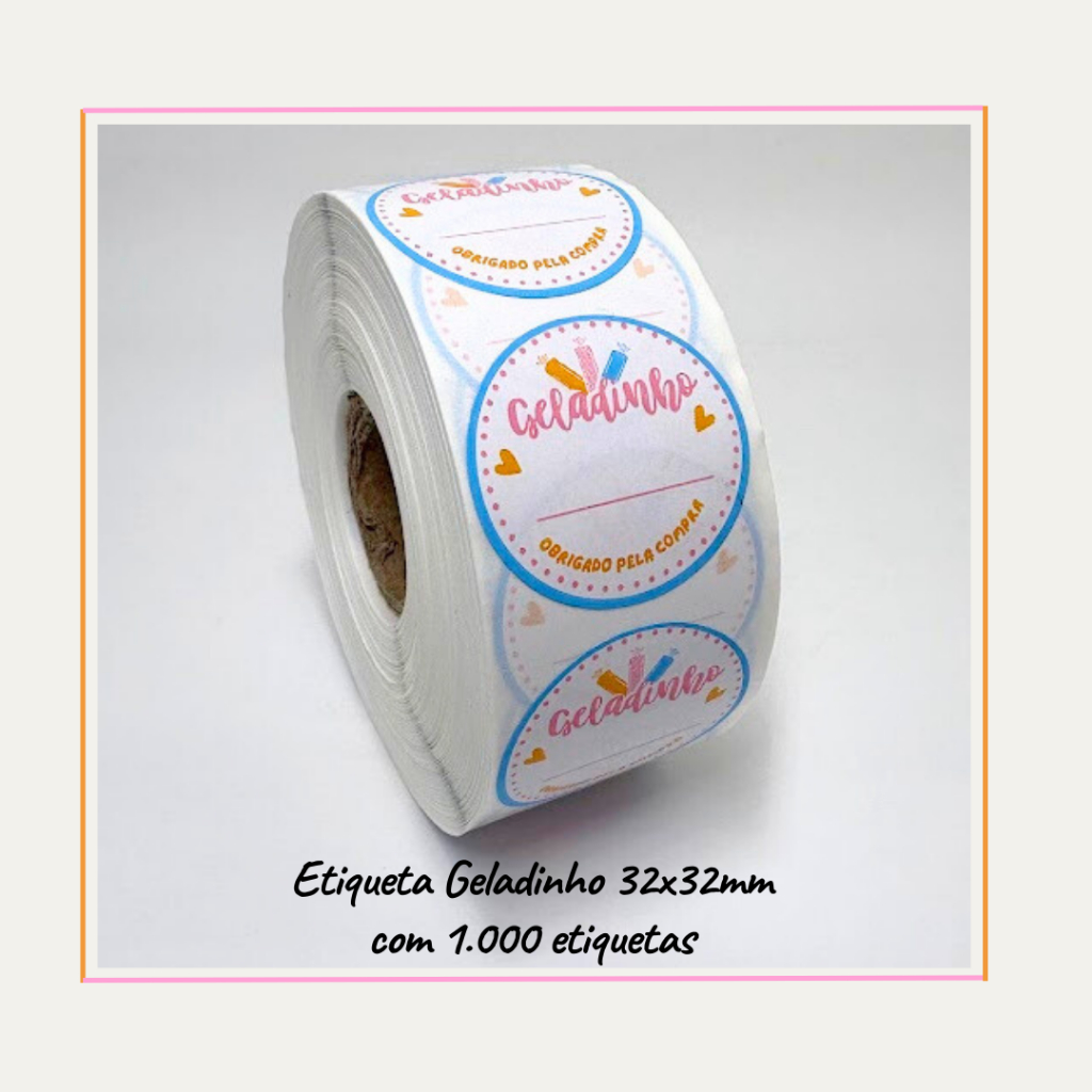 Etiquetas Adesivas Redondo Geladinho Gourmet Obrigado Pela Compra em Oferta na Shopee