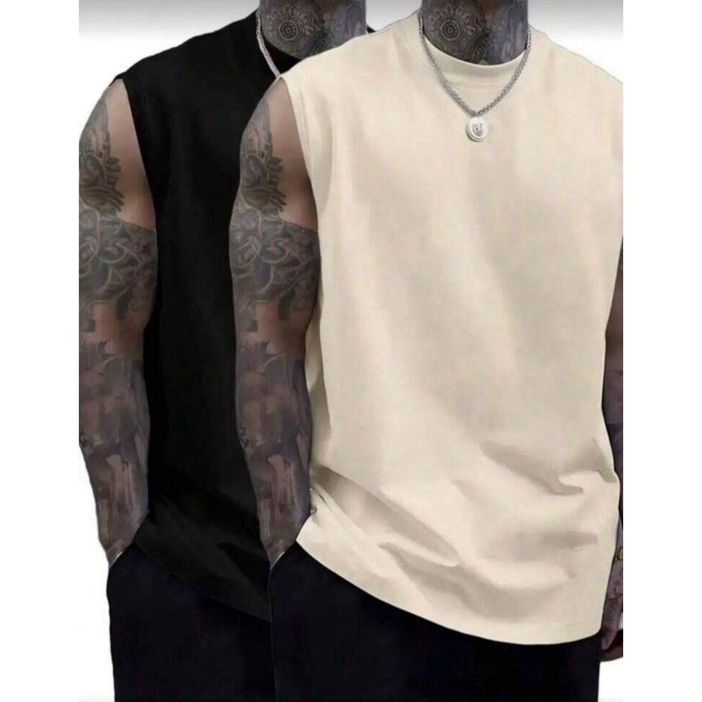 Kit 2 Regata Cavada Machão Masculino Camisa Camiseta Sem manga Verão Algodão Esporte Treino em Oferta na Shopee