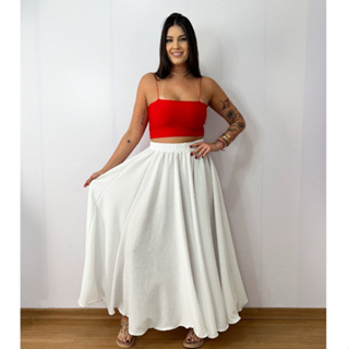 Saia longa dança cigana umbanda candomblé com 10 metros de roda pomba gira cigana em Oferta na Shopee