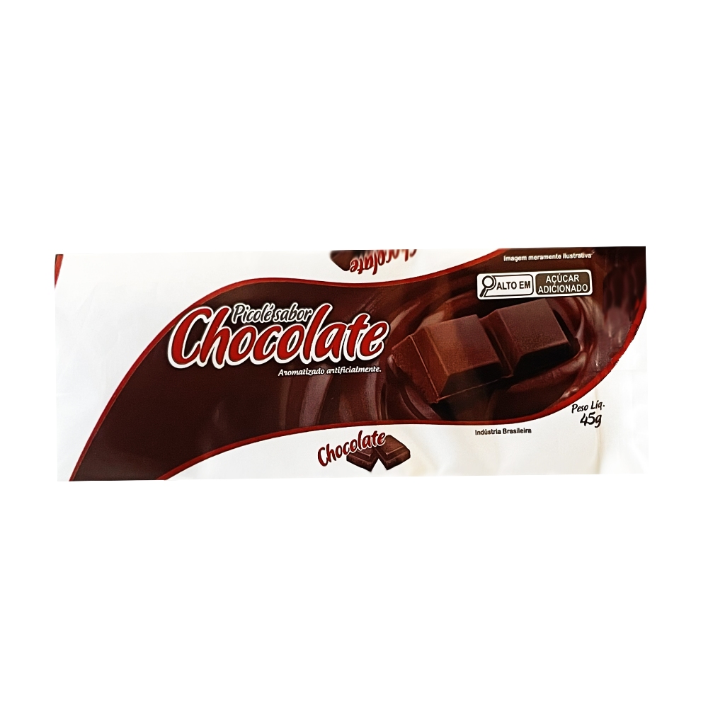 Embalagem Sabor Chocolate Para Picolé Sorvete de Palito C/ Código de Barras