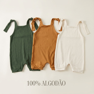 Kit e Avulso 1 2 peças Macacão Curto Verão Infantil Bebê Jardineira 0 à 24 meses Natal Vermelha Menina em Oferta na Shopee