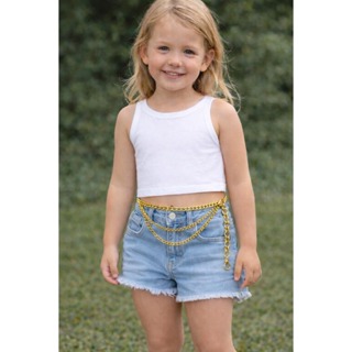 Cinto infantil modinha  2 correntinha grosso em Oferta na Shopee