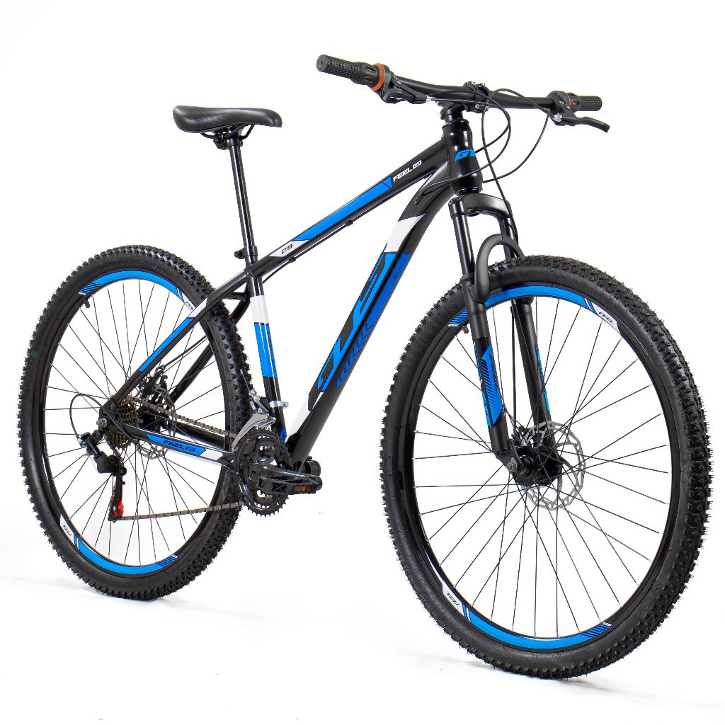 Bicicleta Aro 29 Aço Carbono GTS FEEL Freios a Disco Suspensão 24V