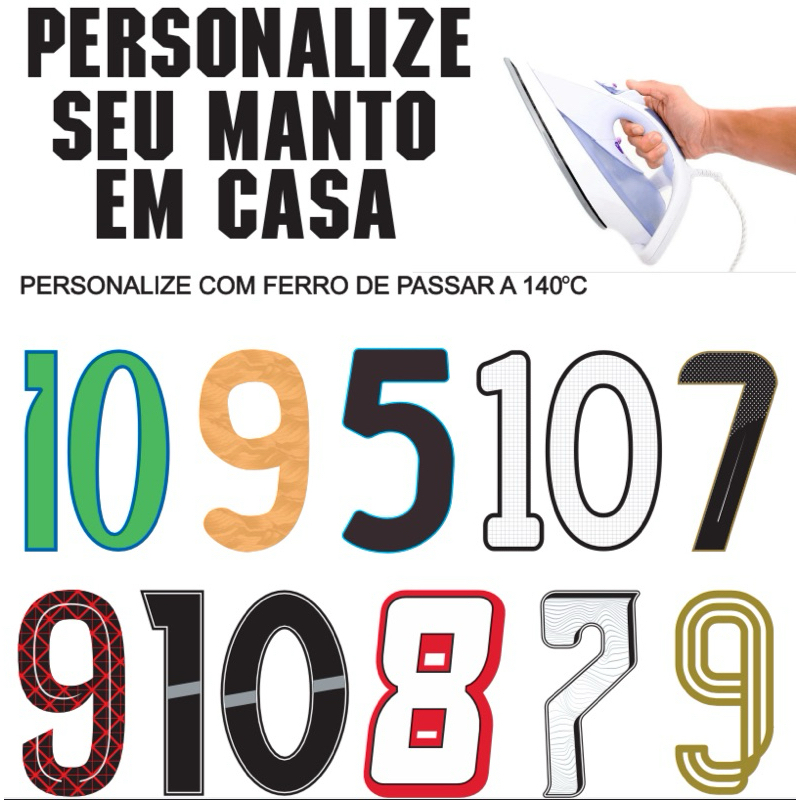 Fonte em termocolante para personalizar camisas com ferro de passar roupa em Oferta na Shopee