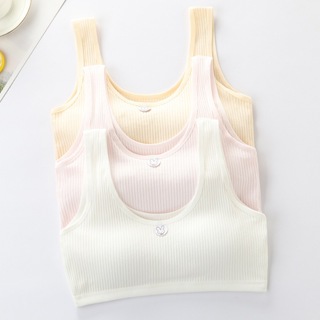 Kit 1 ao 3 Top sutiã juvenil com bojo/TOP de algodon 9-15 anos em Oferta na Shopee