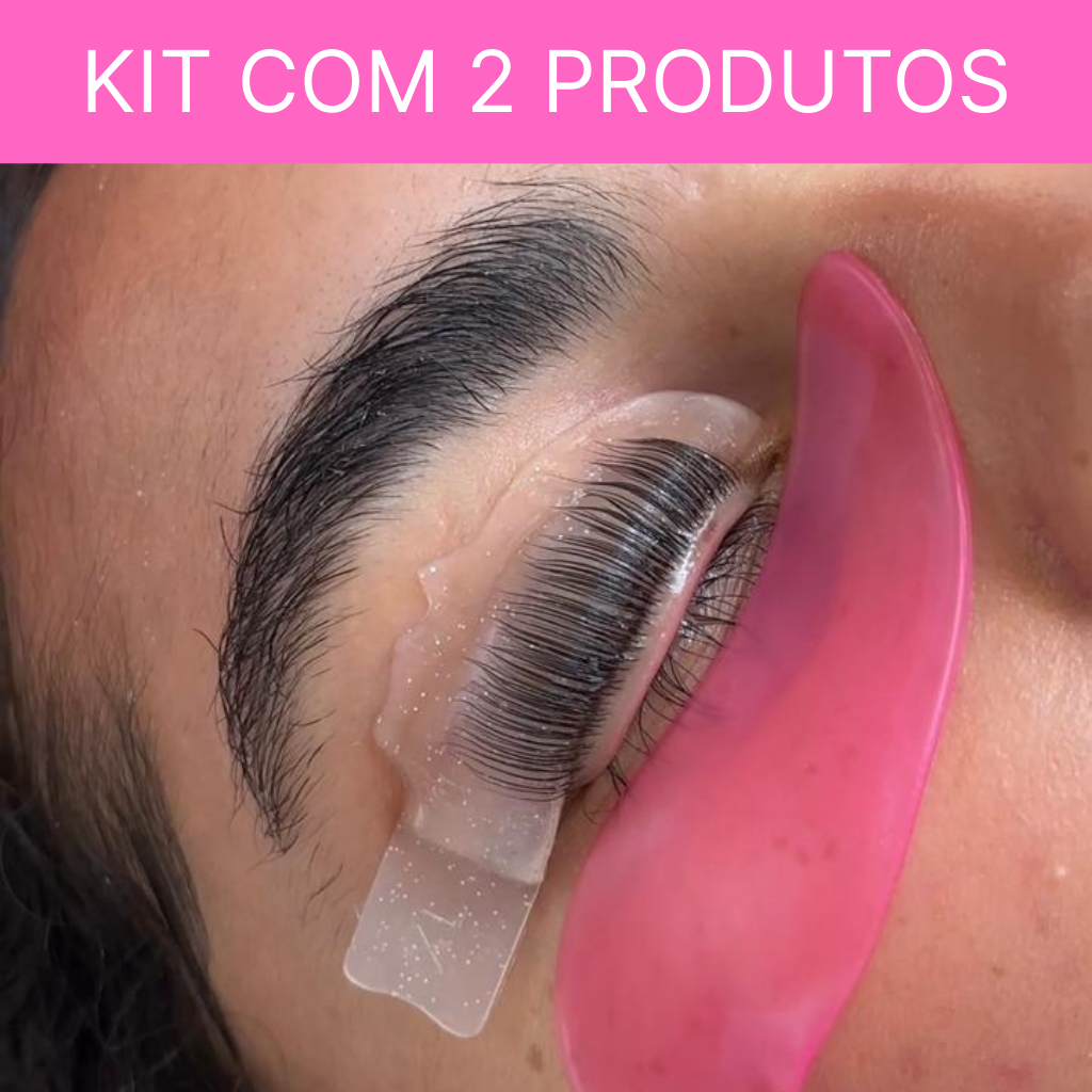 Kit Lash Lifting – Molde Face Silicone Premium + Pad Encanto Rosa