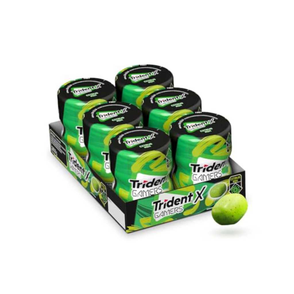 Chiclete Trident Citrus Garrafa 48g Com 6 Unidades