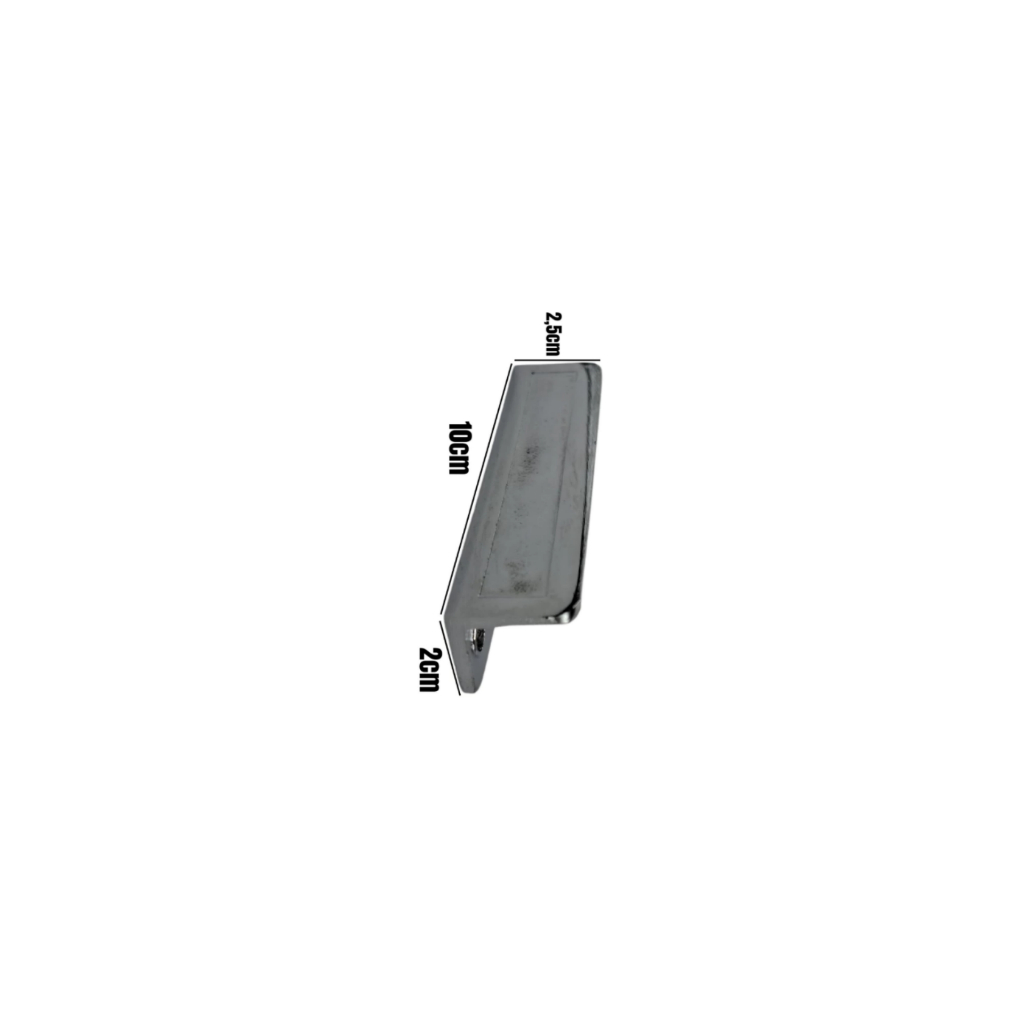 Puxador Cromado 10cm P/ Porta Balcão Refrigerado Freezer Expositor Geladeira Kit 2