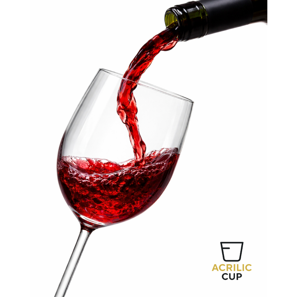 10 Taças De Vinho Acrílico Cristal 330ml Luxo