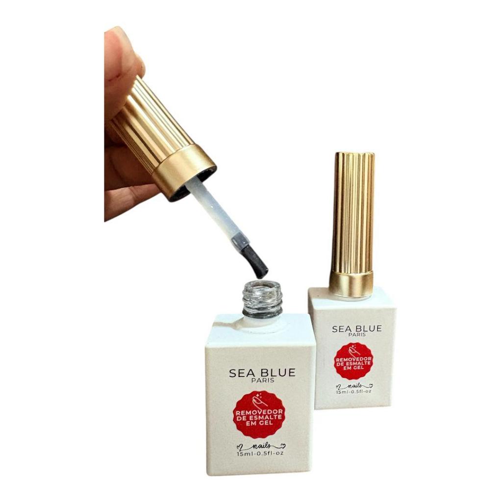 Removedor de Esmalte em Gel Sea Blue Paris 15 ml
