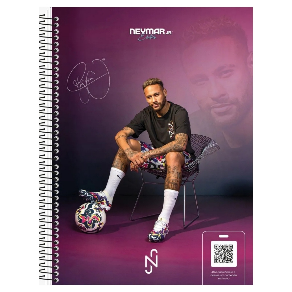 Caderno Oficial Neymar Jr Hora Da Virada Universitário 1 matéria 80 folhas. em Oferta na Shopee
