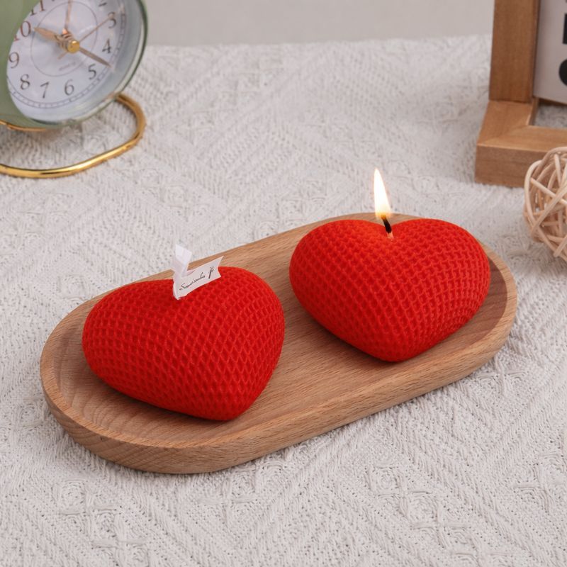 Vela formato coração decorativa 80g romântica presente namorados kit 5 ambiente casamento aniversario lembrancinha