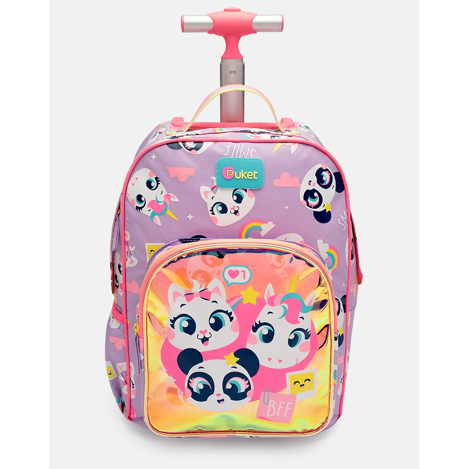 Mochila com Rodinha Pequena Multibichos Best Friend - Puket em Oferta na Shopee