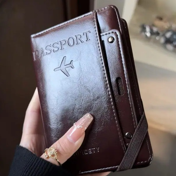 Imagem Porta Passaporte Com Porta Cartões Carteira Passaporte Importado Promoção de lançamento