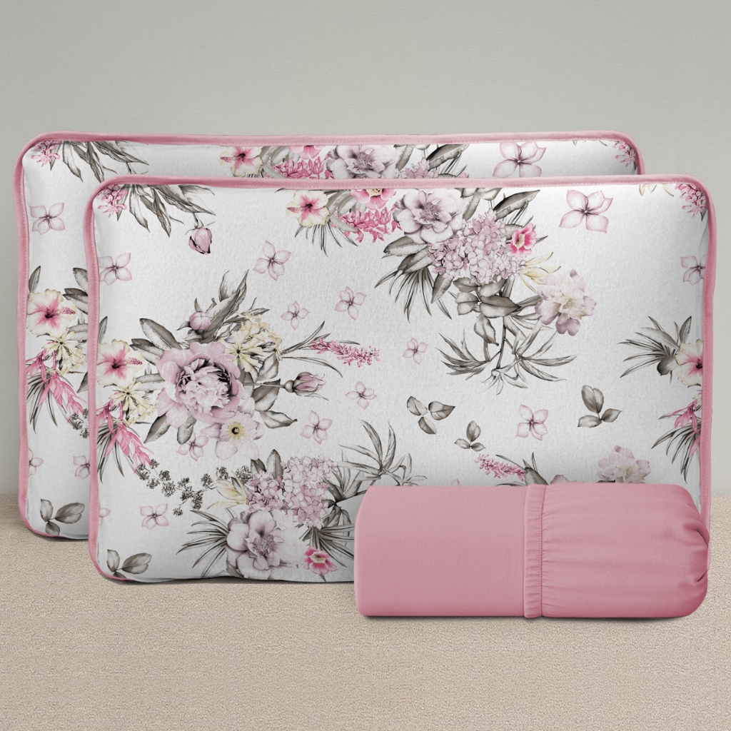 Jogo/Kit Lençol + Fronha Malha 100% Algodão Fio 30/1 Elástico Luxo Macio Solteiro Casal Queen King