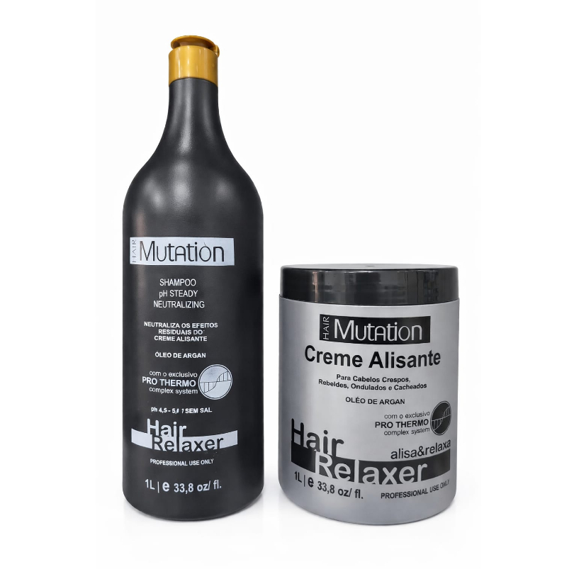 Creme Premium Com Argan 1kg + Shampoo Neutralizante Hair Mutation 1L