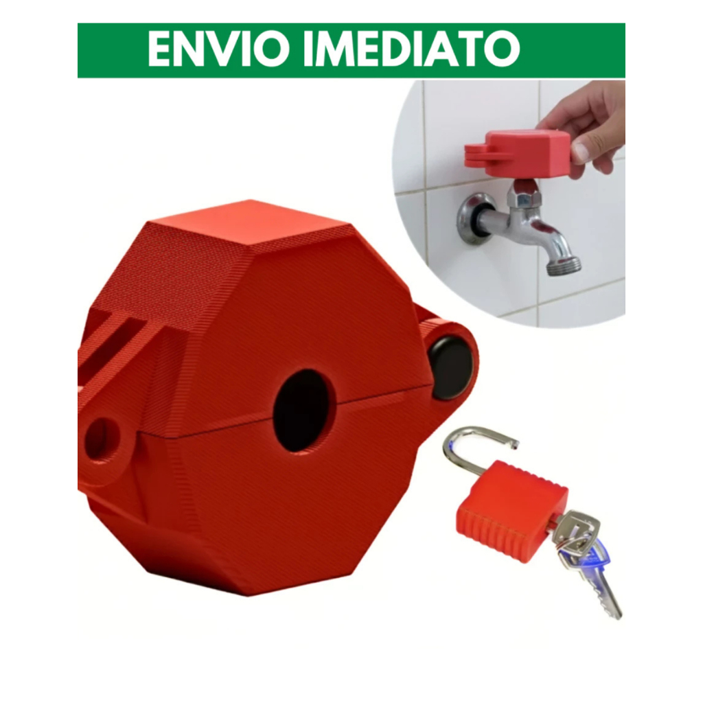 Bloqueio Registros de Água l 1" A 2,5" l Torneiras de Água Segurança NR12 NR10